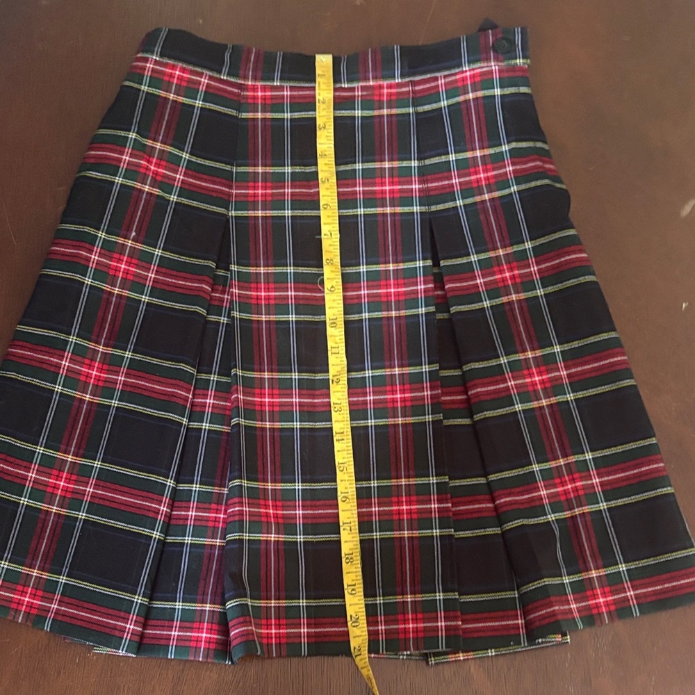 Red Plaid Girls School Uniform Skirt Sz 12